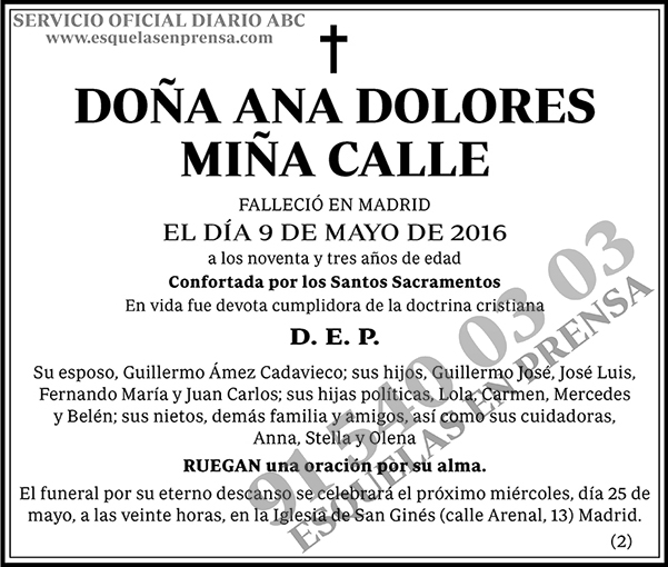 Ana Dolores Miña Calle